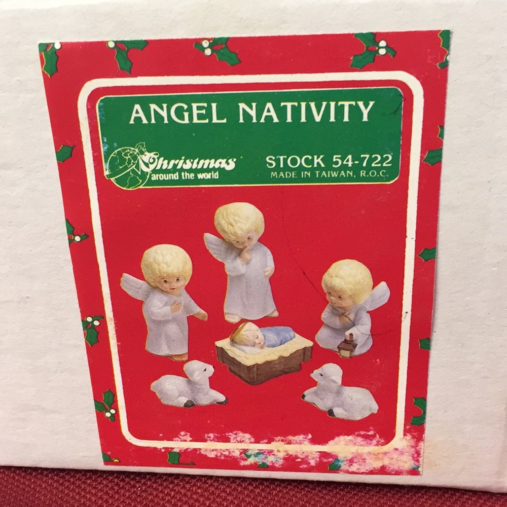 Vintage Christmas Around The World Ceramic Angel Nativity Scene